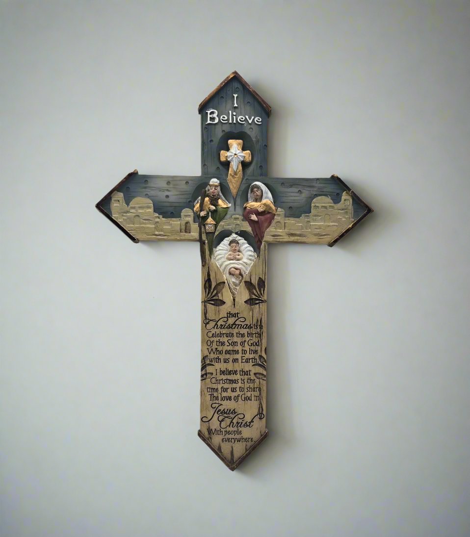 Nativity Cross with wall hanger