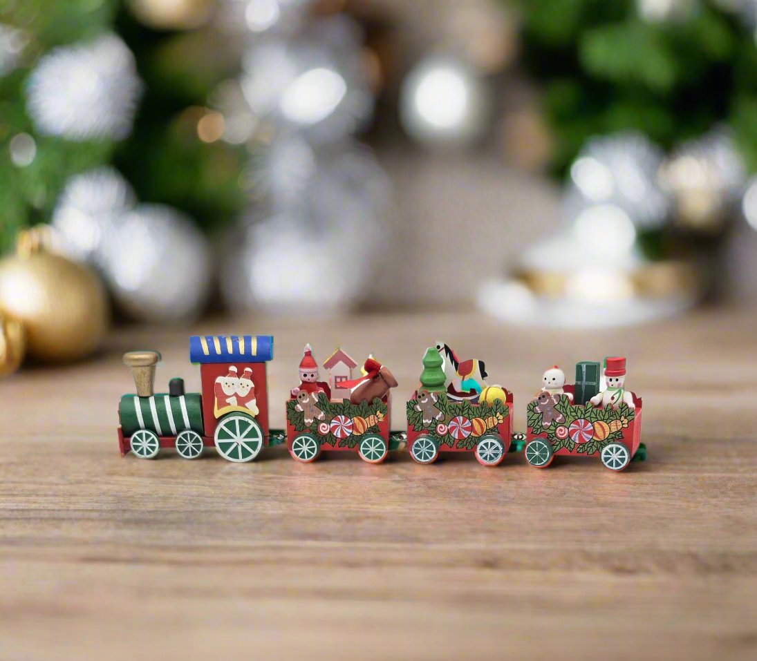 Wooden Toy Train (4 cars)