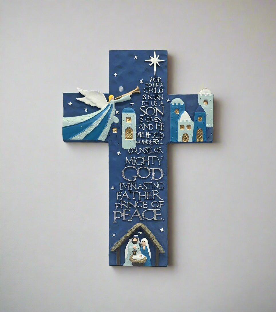 Nativity Cross with hall hanger