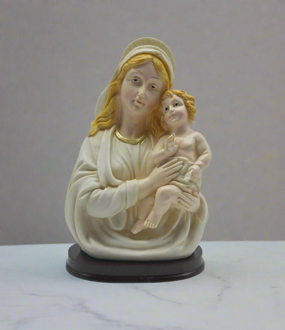 Mary with baby Jesus wooden stand