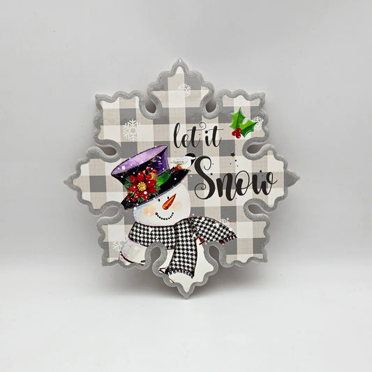 Snowflake Coaster - Let it snow